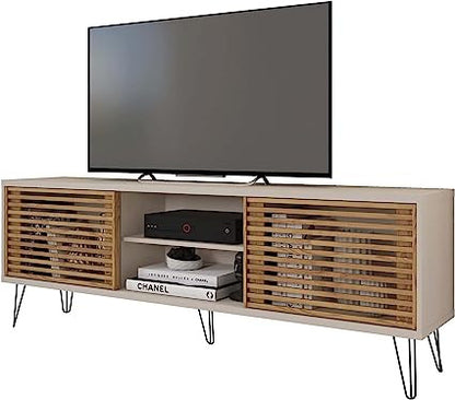 Go Green Woods Frizz Mid-Century Modern TV Stand for 70 Inch TV