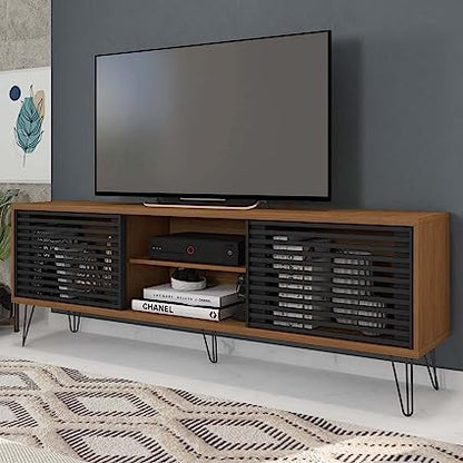 Go Green Woods Frizz Mid-Century Modern TV Stand for 70 Inch TV