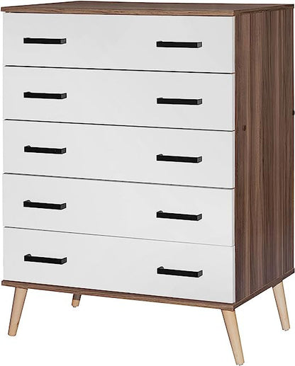 Go Green Woods Eli Mid-Century Modern 5 Drawer Chest