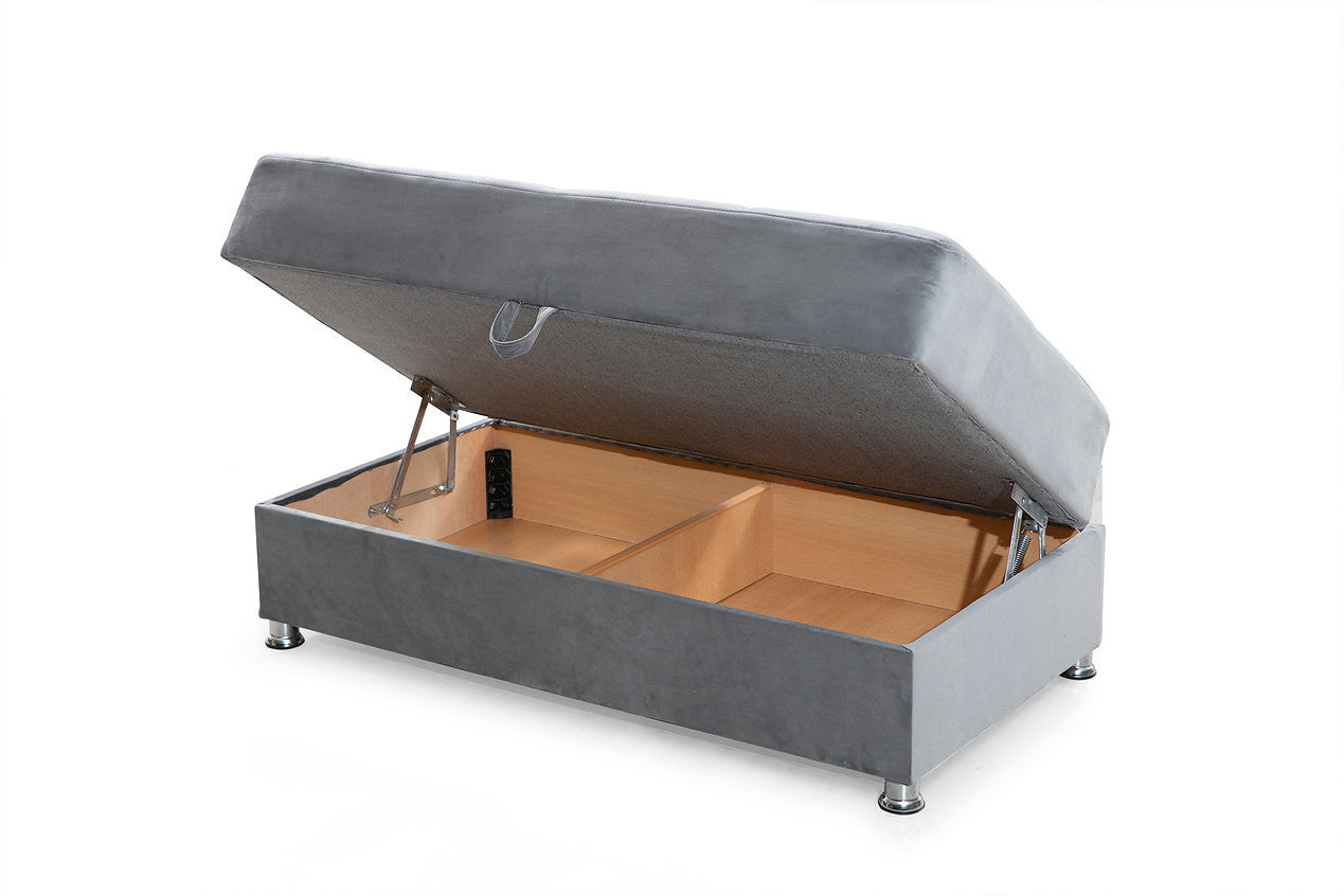 Paris Gray Ottoman