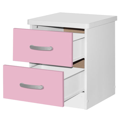 Go Green Woods Cindy Faux Wood 2 Drawer Nightstand