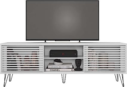 Go Green Woods Frizz Mid-Century Modern TV Stand for 70 Inch TV
