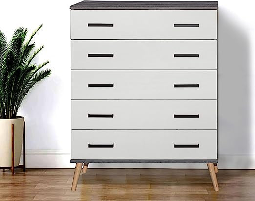 Go Green Woods Eli Mid-Century Modern 5 Drawer Chest