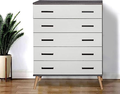 Go Green Woods Eli Mid-Century Modern 5 Drawer Chest