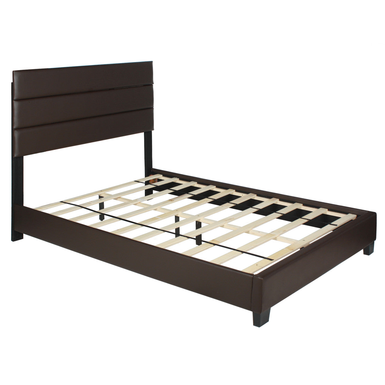 Go Green Woods Napoli Faux Leather Upholstered Platform Bed Queen