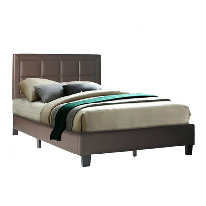 Go Green Woods Elegant Faux Leather Upholstered Panel Bed Full