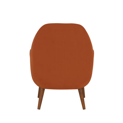 Astrid Burnt Orange Velvet Mid-Century Arm Chair