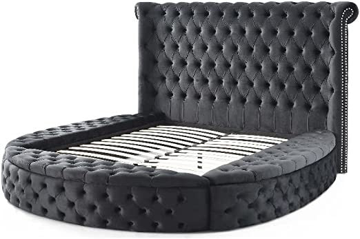 Go Green Woods Elizabeth Upholstered Round Storage King Bed