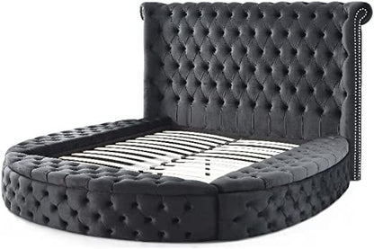 Go Green Woods Elizabeth Upholstered Round Storage King Bed