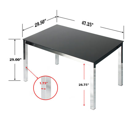 Go Green Woods Elliott Tempered Glass Metal Dining Table