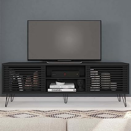 Go Green Woods Frizz Mid-Century Modern TV Stand for 70 Inch TV