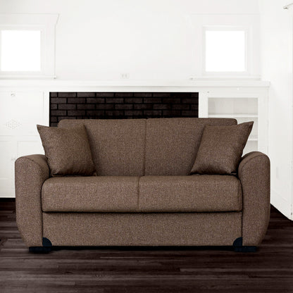 Fatima Light Brown Fabric Loveseat