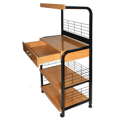 Go Green Woods Kristi Metal Frame Microwave Stand with Storage
