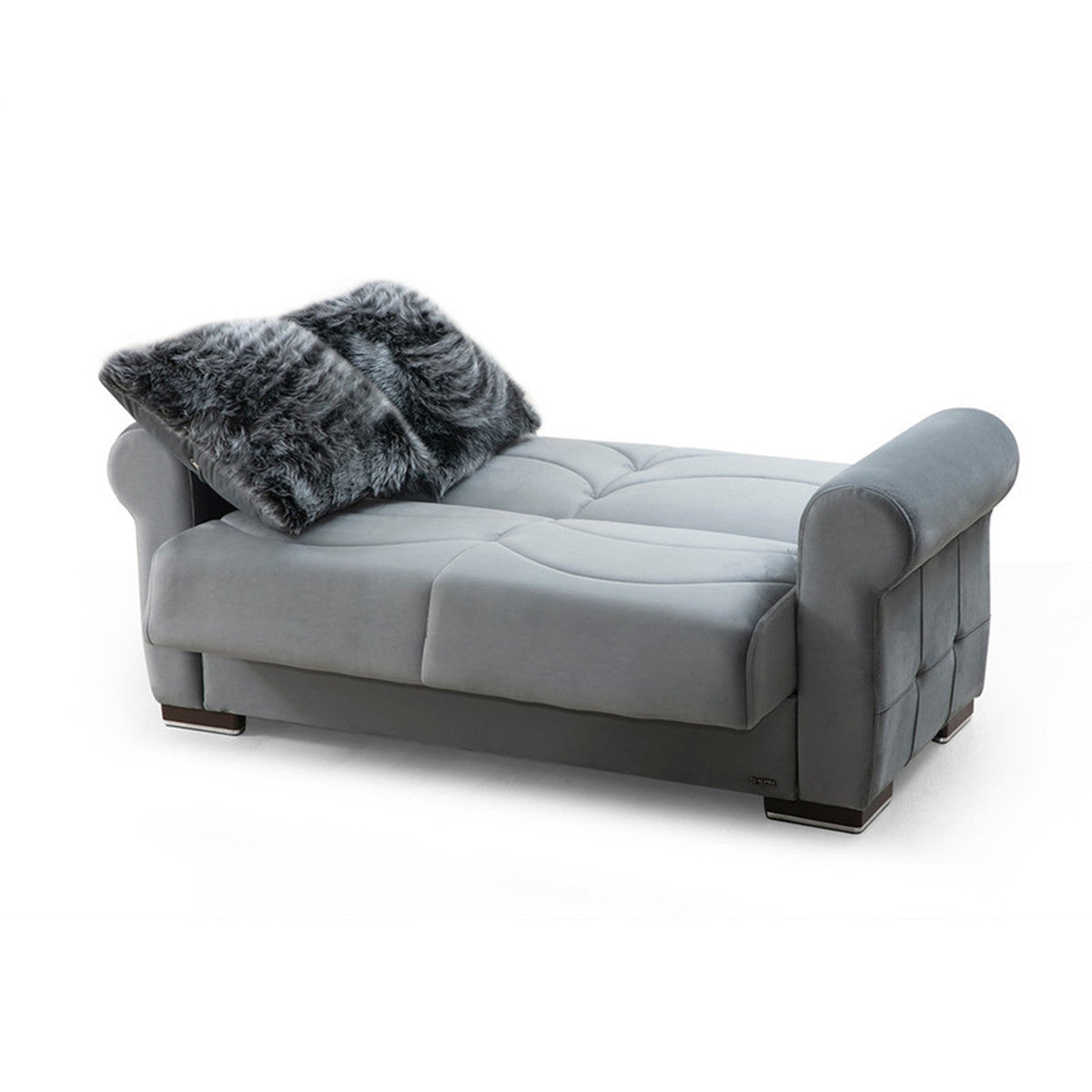 Madrid Gray Fabric Loveseat