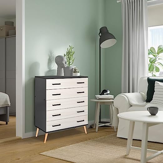 Go Green Woods Eli Mid-Century Modern 5 Drawer Chest