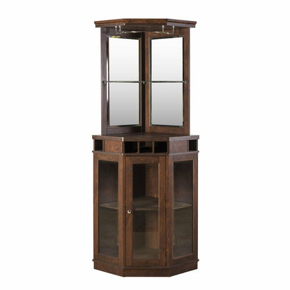 Go Green Woods Corner Bar Cabinet