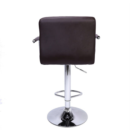 Go Green Woods Adjustable Bartstool with Metal Armrests (Red)