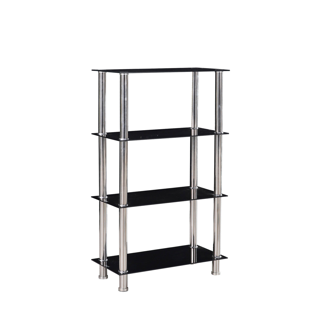 Go Green Woods Jane Decorative Glass 4 Tier Shelves Bookcase