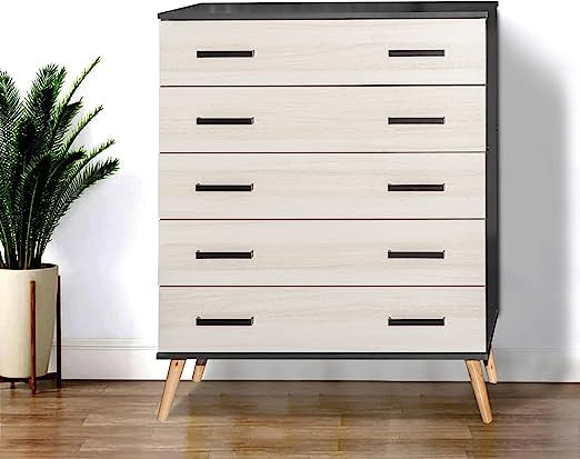 Go Green Woods Eli Mid-Century Modern 5 Drawer Chest