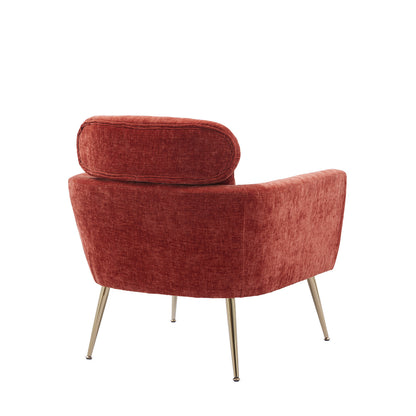 Terracotta Chenille Leisure Chair