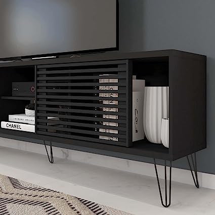 Go Green Woods Frizz Mid-Century Modern TV Stand for 70 Inch TV