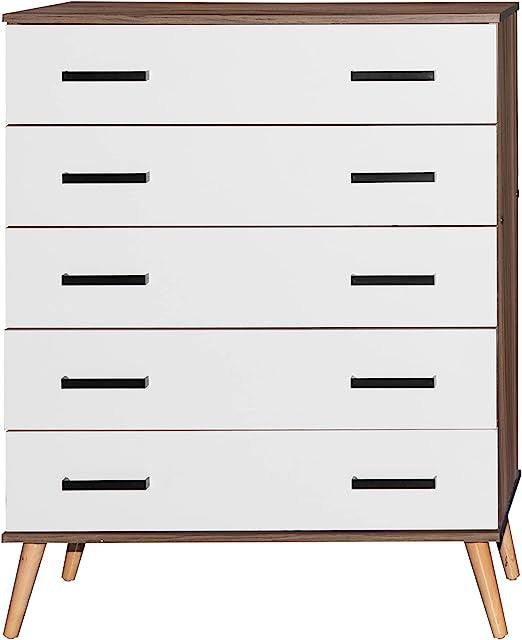 Go Green Woods Eli Mid-Century Modern 5 Drawer Chest