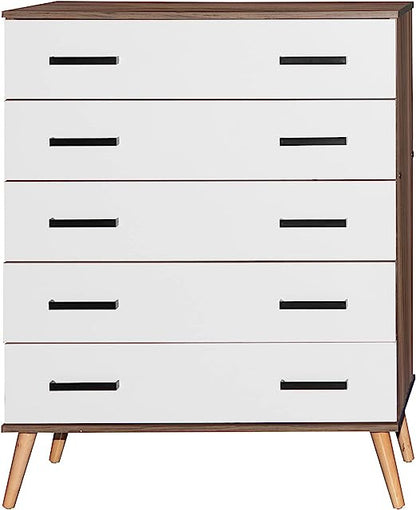 Go Green Woods Eli Mid-Century Modern 5 Drawer Chest