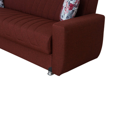 Jennifer Burgundy Fabric Sofa Bed