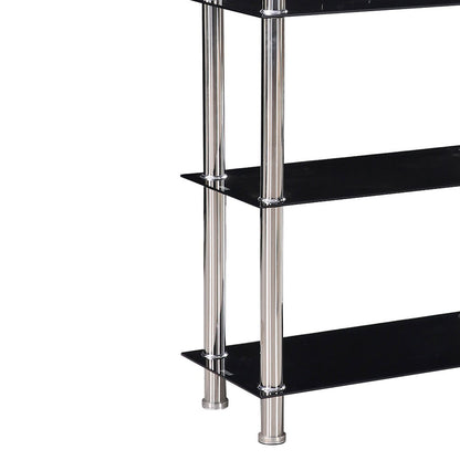 Go Green Woods Jane Decorative Glass 4 Tier Shelves Bookcase